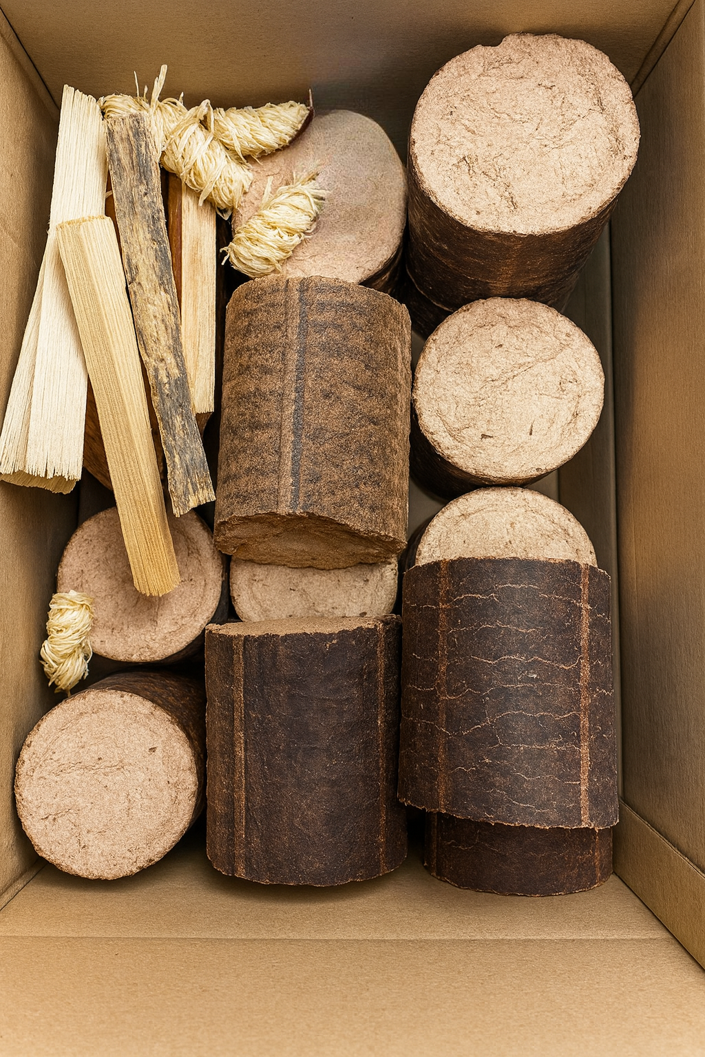 BRENNSTAEBE Bruchstücke Buche 20kg Test Set