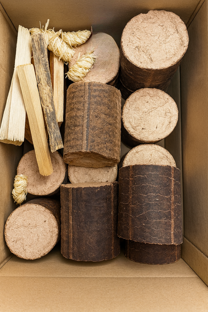 BRENNSTAEBE Bruchstücke Buche 20kg Test Set