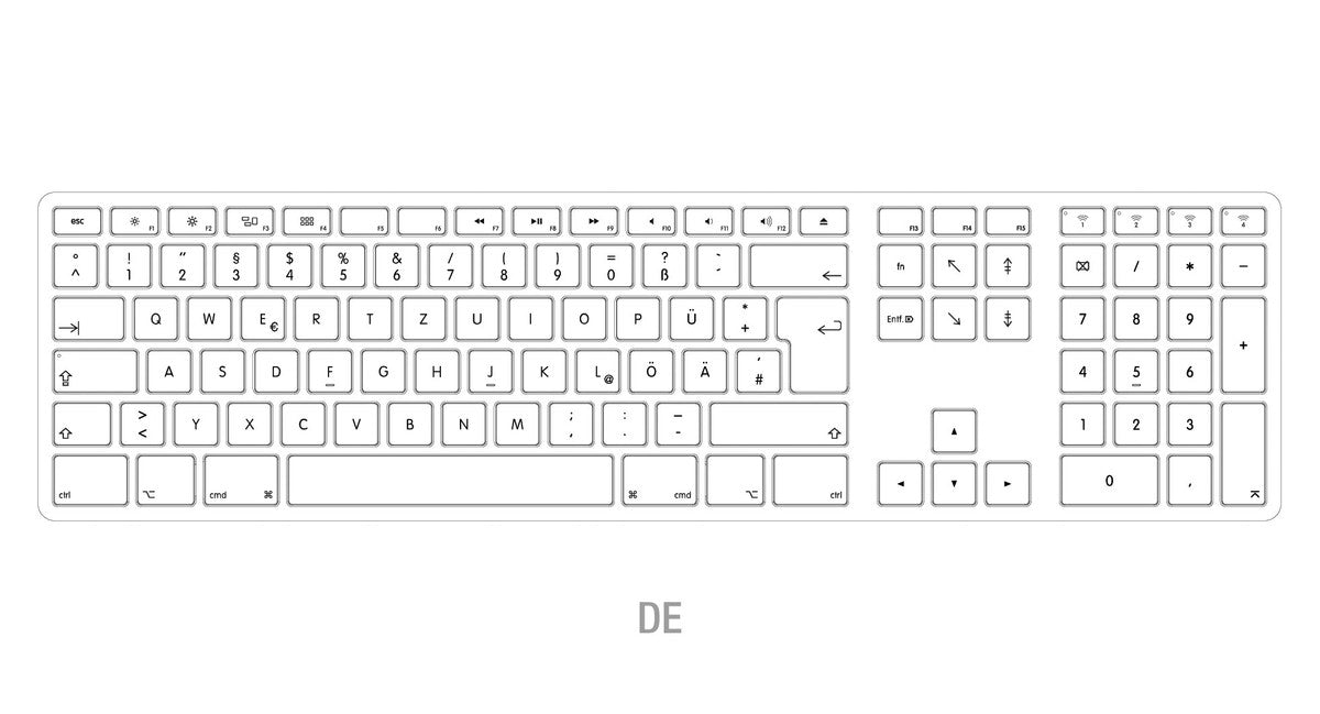 JENIMAGE Wireless Aluminium Keyboard - DE