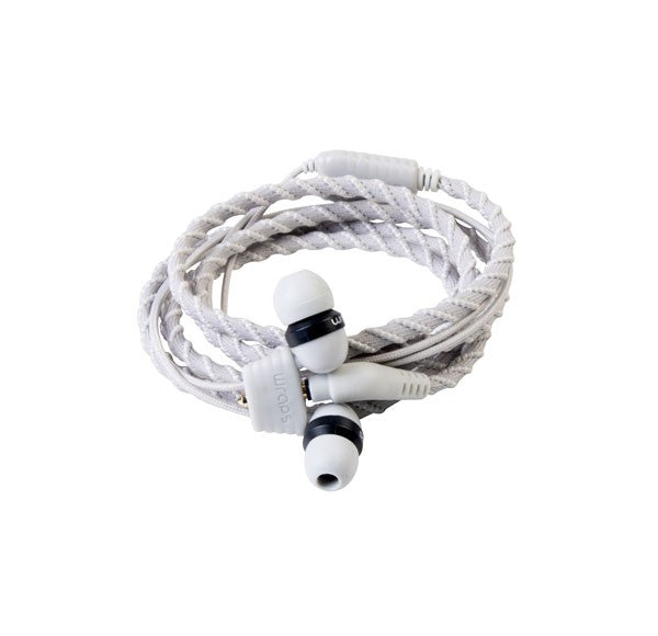 wraps Armband in-ear Kopfhörer silber mit Mikro