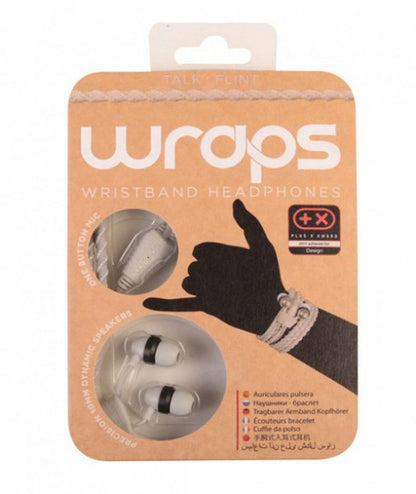 wraps Armband in-ear Kopfhörer silber mit Mikro