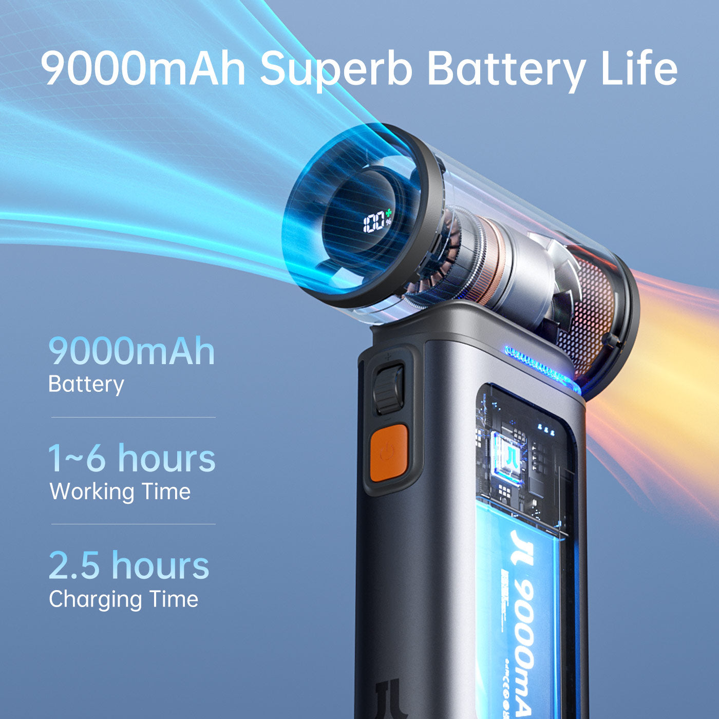 JISULIFE Ultra1 2-in-1 Mini Ventilator Grau