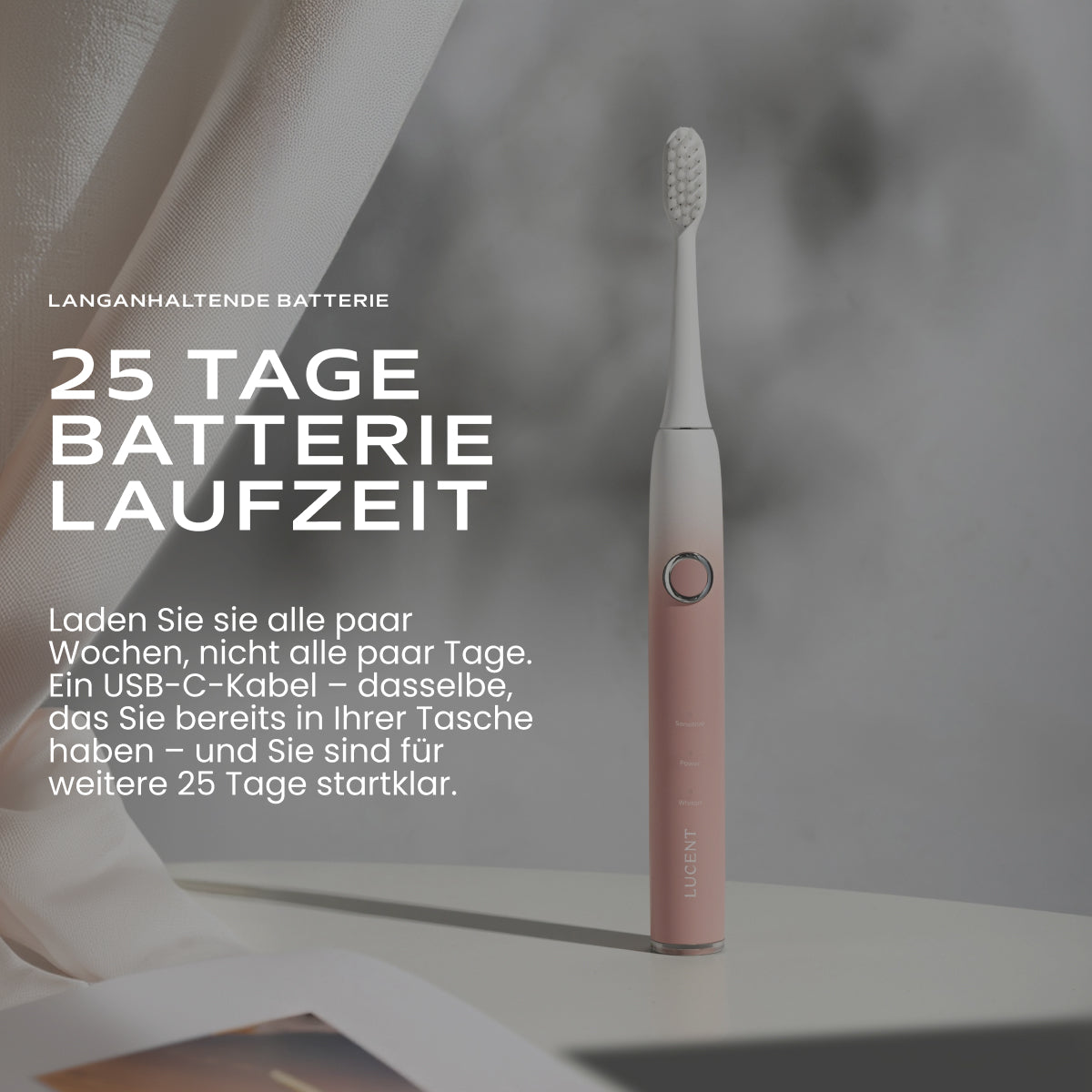 LUCENT Spark Elektrische Schall Zahnbürste pink